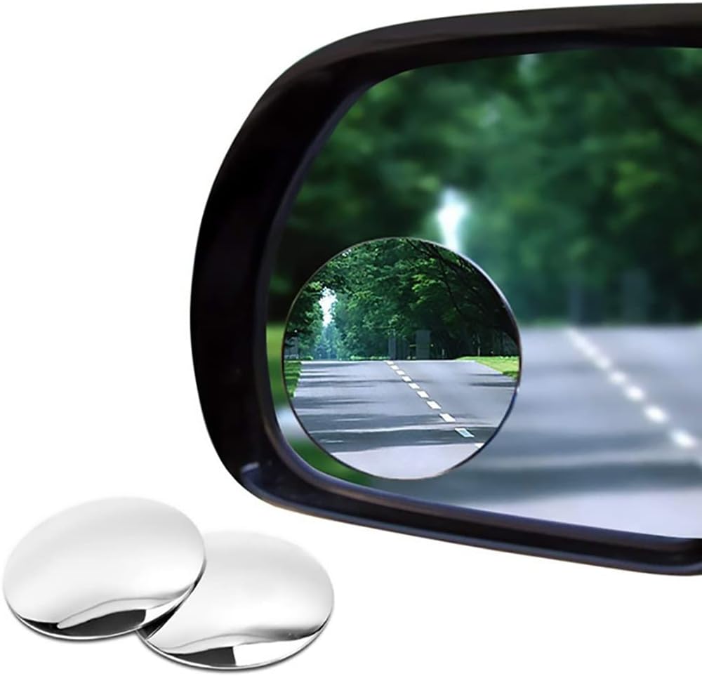 Blind Spot Glass 2" Mirror (2 Pack) Compatible with Evolution Carrier 6 PLUS Golf Cart with Anti-Fog, Blur, Rust, Corrosion Resistant Aluminum Premium Stick Adhesive (2inch, 2 Total Mirrors)