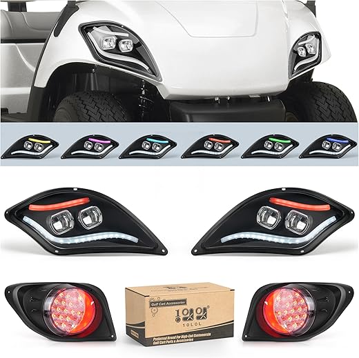 Headlight Kit fit for Yamaha Drive 2, 12V-72V Upgraded Head Light kit, Daytime Running Low & High Beam Light, Turn Signal Brake & Hazard Light for Yamaha 2017-Up Models