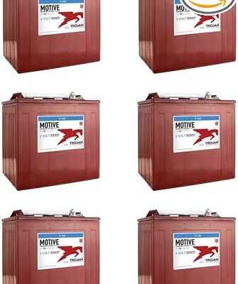 Trojan T-105 GC2 6V 225Ah Deep Cycle Flooded Lead Acid Battery x6